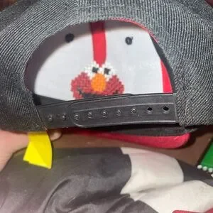 Sesame Street | Accessories | Sesame Street Elmo Cross Stitched Black ...